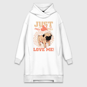 Платье-худи хлопок с принтом МИЛАХА МОПС в городе Новоалтайск,  |  | animal | baby | dog | honey | love | домашние | животные | красота | любовь | малыш | милашка | мопс | собаки