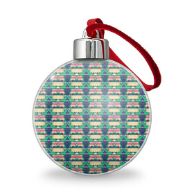 Ёлочный шар с принтом Геометрический глитч в городе Новоалтайск, Пластик | Диаметр: 77 мм | Тематика изображения на принте: glitch | абстракция | геометрия | паттерн | узор