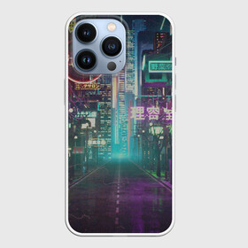 Чехол для iPhone 13 Pro с принтом Neon Tokyo в городе Новоалтайск,  |  | Тематика изображения на принте: anime | cyber | cyberpunk | japan | japanese | neon | retro | retro wave | road | street | tokyo | wave | аниме | дорога | иероглифы | кибер | киберпанк | неон | неоновый | ночной токио | ночь | ретро | свет | токио | улица | уличный | эстетика