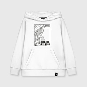 Детская толстовка хлопок с принтом Billie Eilish, Happier Than Ev в городе Новоалтайск, 100% хлопок | Круглый горловой вырез, эластичные манжеты, пояс, капюшен | be | billie eilish | happier than ever | pop art | билли айлиш | инди поп | музыка