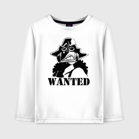Детский лонгслив хлопок с принтом Усопп в розыске One Piece в городе Новоалтайск, 100% хлопок | круглый вырез горловины, полуприлегающий силуэт, длина до линии бедер | anime | manga | one piece | usopp | аниме | бог | большой куш | ван пис | вон пис | капитан пиратов усоппа | король пиратов | лжец | манга | пират | пираты соломенной шляпы | пламя | снайпер | согэкинг