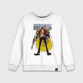 Детский свитшот хлопок с принтом Дюваль One Piece. Большой куш в городе Новоалтайск, 100% хлопок | круглый вырез горловины, эластичные манжеты, пояс и воротник | anime | duval | manga | one piece | tetsu kamen no dyubaru | аниме | большой куш | ван пис | вон пис | дюваль | железная маска | король пиратов | красавчик | лидер команды | манга | наездники летучих рыб