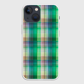 Чехол для iPhone 13 mini с принтом Зеленый клетчатый узор в городе Новоалтайск,  |  | в клетку | зеленый | клетка | клетчатый узор | популярный | рубашечный | современный | шотландка