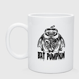 Кружка керамическая с принтом Bat pumpkin в городе Новоалтайск, керамика | объем — 330 мл, диаметр — 80 мм. Принт наносится на бока кружки, можно сделать два разных изображения | bat | halloween | holiday | hype | jaw | muzzle | pumpkin | wings | крылья | летучая мышь | пасть | праздник | хайп | хэллоуин