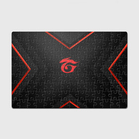 Головоломка Пазл магнитный 126 элементов с принтом Garena  | Гарена фри файр в городе Новоалтайск, полимерный материал с магнитным слоем | 126 деталей, размер изделия —  180*270 мм | 3d | 3д | ff | free fire | garena | red line | гарена | геометрия | красные линии | паттерн | текстура | фри фаер | фф