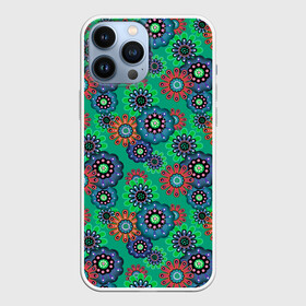 Чехол для iPhone 13 Pro Max с принтом Ретро цветочный узор в городе Новоалтайск,  |  | абстрактные цветы | детский | женский | зеленый | разноцветный | ретро | цветочный | цветы