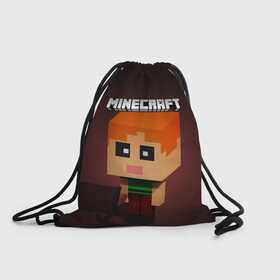 Рюкзак-мешок 3D с принтом MINECRAFT | МАЙНКРАФТ (Z) в городе Новоалтайск, 100% полиэстер | плотность ткани — 200 г/м2, размер — 35 х 45 см; лямки — толстые шнурки, застежка на шнуровке, без карманов и подкладки | Тематика изображения на принте: block | creeper | cube | minecraft | minecraft nature | minecraft skin | minectaft skins | mobs | pixel | tnt | underground | блок | геометрия | крафт | крипер | кубики | майнкрафт | пиксели | тнт