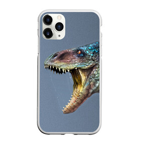 Чехол для iPhone 11 Pro Max матовый с принтом Хищный динозавр | Dino (Z) в городе Новоалтайск, Силикон |  | dino | dinosauria | дино | динозавр | парк юрского | хищный динозавр | чудовище | юрский период | ящер | ящерица