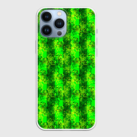 Чехол для iPhone 13 Pro Max с принтом Неоновый полосатый узор в городе Новоалтайск,  |  | Тематика изображения на принте: бабочки | вертикальные полосы | зеленый | летний | неоновый | неоновый зеленый | современный | яркий узор