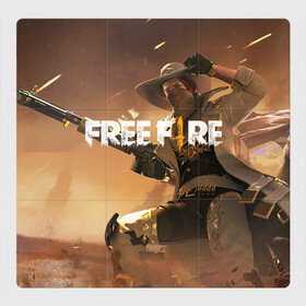 Магнитный плакат 3Х3 с принтом FREE FIRE в городе Новоалтайск, Полимерный материал с магнитным слоем | 9 деталей размером 9*9 см | ff | free fire | game | gamer | games | garena | pro gamer | винтовка | гарена | гексагон | игра | кавбой | ковбой | текстура | фри фаер | фф | шляпа