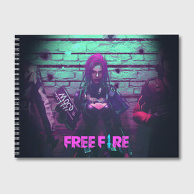 Альбом для рисования с принтом FREE FIRE в городе Новоалтайск, 100% бумага
 | матовая бумага, плотность 200 мг. | Тематика изображения на принте: ff | free fire | game | gamer | games | garena | hacker | pro gamer | гарена | гексагон | игра | текстура | фри фаер | фф | хакер