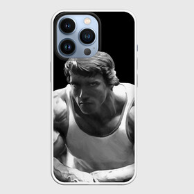 Чехол для iPhone 13 Pro с принтом Злой Арнольд в городе Новоалтайск,  |  | pumping iron | арнольд | бодибилдинг | боль временна | железный арни | злой арни | злой арнольд | качай железо | качалка | качая железо | кроссфит | кросфит | пауэрлифтинг | спорт | терминатор