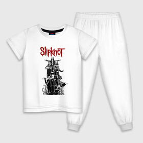 Детская пижама хлопок с принтом SLIPKNOT | СЛИПКНОТ (Z) в городе Новоалтайск, 100% хлопок |  брюки и футболка прямого кроя, без карманов, на брюках мягкая резинка на поясе и по низу штанин
 | rock | slipknot | алессандро вентурелла | джей вайнберг | джеймс рут | кори тейлор | крэйг джонс | мик томсон | петля | рок | сид уилсон | скользящий узел | слипкнот | тяжелый рок | удавка | шон крэхан