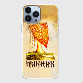 Чехол для iPhone 13 Pro Max с принтом ГОВОРИТ и ПОКАЗЫВАЕТ   ПИКНИК в городе Новоалтайск,  |  | Тематика изображения на принте: edmund shklyarsky | picnic | rock and roll | rock band | russian | альбом | арт | блюз | джаз | инди | леонид кирнос | марат корчемный | новая волна | пикник | рок группа | рок н ролл | российская | русский | станислав шклярский