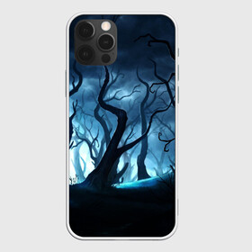 Чехол для iPhone 12 Pro Max с принтом ДРЕМУЧИЙ ЛЕС в городе Новоалтайск, Силикон |  | деревья | лес | луна | ночь | облака