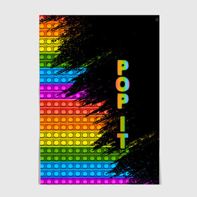 Постер с принтом ИГРУШКА POP it | ПОП-ИТ в городе Новоалтайск, 100% бумага
 | бумага, плотность 150 мг. Матовая, но за счет высокого коэффициента гладкости имеет небольшой блеск и дает на свету блики, но в отличии от глянцевой бумаги не покрыта лаком | pop it | popit | антистресс | игрушка | поп ит | попит | пузырчатая плёнка | пупырка