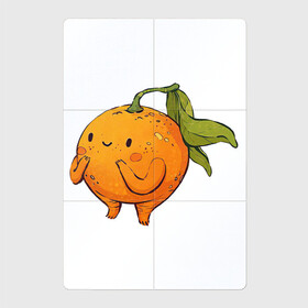 Магнитный плакат 2Х3 с принтом Мандаринчик в городе Новоалтайск, Полимерный материал с магнитным слоем | 6 деталей размером 9*9 см | арт | мило | милота | рисунок | свежие фрукты | свежий продукт | свежий фрукт | фрукт | фрукты