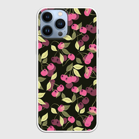 Чехол для iPhone 13 Pro Max с принтом Вишневый сад в городе Новоалтайск,  |  | Тематика изображения на принте: вишневый | вишня | детский | для девочки | малышам | розовый | черный | ягоды
