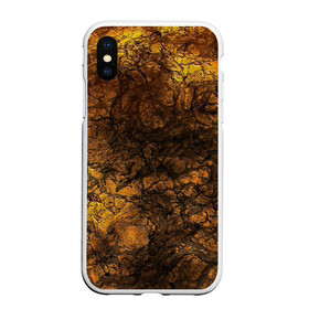 Чехол для iPhone XS Max матовый с принтом Абстрактный узор текстура в городе Новоалтайск, Силикон | Область печати: задняя сторона чехла, без боковых панелей | Тематика изображения на принте: каменный узор | камень | коричневый | маскировочный | милитари | мраморный | темный оранжевый | черный и оранжевый