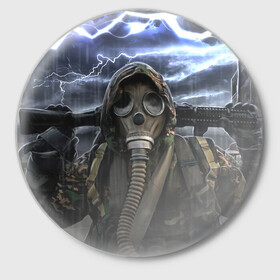 Значок с принтом S.T.A.L.K.E.R | С.Т.А.Л.К.Е.Р в городе Новоалтайск,  металл | круглая форма, металлическая застежка в виде булавки | Тематика изображения на принте: chernobyl | pripyat | s.t.a.l.k.e.r. 2 | shadow of chernobyl | stalker | stalker 2 | воля | меченый | припять | свобода | свобода воля | сталкер | сталкер 2 | тени чернобыля | чернобыль