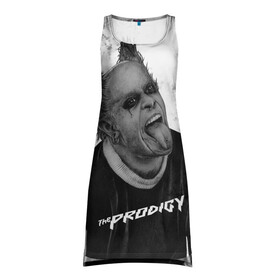 Платье-майка 3D с принтом THE PRODIGY | ПРОДИДЖИ (Z) в городе Новоалтайск, 100% полиэстер | полуприлегающий силуэт, широкие бретели, круглый вырез горловины, удлиненный подол сзади. | keith charles flint | prodigy | the prodigy | альтернативный дэнс | бигбит | брейкбит | кит флинт | лиам хоулетт | максим реалити | продиги | продиджи | продиди | техно | электроник рок | электропанк