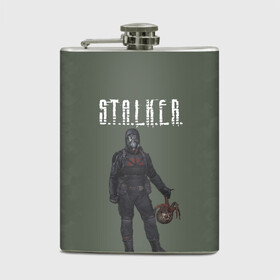 Фляга с принтом S.T.A.L.K.E.R. | С.Т.А.Л.К.Е.Р (+спина) в городе Новоалтайск, металлический корпус | емкость 0,22 л, размер 125 х 94 мм. Виниловая наклейка запечатывается полностью | Тематика изображения на принте: chernobyl | pripyat | s.t.a.l.k.e.r. 2 | shadow of chernobyl | stalker | stalker 2 | воля | меченый | припять | свобода | свобода воля | сталкер | сталкер 2 | тени чернобыля | чернобыль