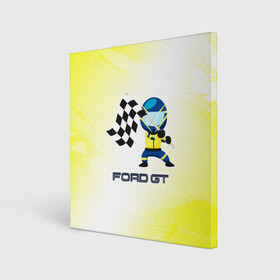 Холст квадратный с принтом Ford - Racing в городе Новоалтайск, 100% ПВХ |  | auto | ford | logo | moto | motors | pro | racing | symbol | авто | автомобиль | гонки | знак | лого | логотип | логотипы | марка | машина | мото | моторс | символ | символы | форд
