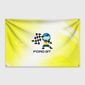 Флаг-баннер с принтом Ford - Racing в городе Новоалтайск, 100% полиэстер | размер 67 х 109 см, плотность ткани — 95 г/м2; по краям флага есть четыре люверса для крепления | auto | ford | logo | moto | motors | pro | racing | symbol | авто | автомобиль | гонки | знак | лого | логотип | логотипы | марка | машина | мото | моторс | символ | символы | форд