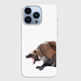 Чехол для iPhone 13 Pro с принтом Росомаха в городе Новоалтайск,  |  | Тематика изображения на принте: животное | зверь | злость | куница | медведь | милое животное | полигональный | росомаха | собака