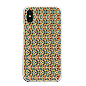 Чехол для iPhone XS Max матовый с принтом Цветные фигуры в городе Новоалтайск, Силикон | Область печати: задняя сторона чехла, без боковых панелей | абстрактный | мозаика | палитра | паттерн | пятна | фигуры