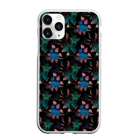 Чехол для iPhone 11 Pro матовый с принтом Ночные птицы в городе Новоалтайск, Силикон |  | живопись | негатив | природа | птицы | цветы