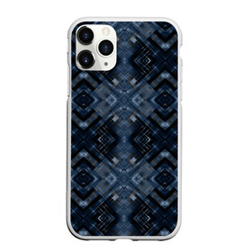 Чехол для iPhone 11 Pro Max матовый с принтом Темный синий абстрактный узор  в городе Новоалтайск, Силикон |  | Тематика изображения на принте: абстрактный | молодежный | плед | синий | современный | темно синий