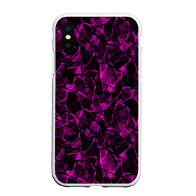 Чехол для iPhone XS Max матовый с принтом Абстрактный узор цвета фуксия в городе Новоалтайск, Силикон | Область печати: задняя сторона чехла, без боковых панелей | Тематика изображения на принте: детский | лиловый | молодежный | популярный | современный | темный лиловый | фуксия | черный и бордовый