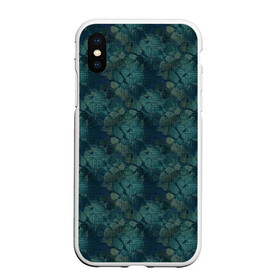 Чехол для iPhone XS Max матовый с принтом Синий абстрактный узор  в городе Новоалтайск, Силикон | Область печати: задняя сторона чехла, без боковых панелей | абстрактные цветы | абстрактный | синий | современный | цветочный | цветы синие