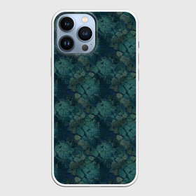 Чехол для iPhone 13 Pro Max с принтом Синий абстрактный узор в городе Новоалтайск,  |  | Тематика изображения на принте: абстрактные цветы | абстрактный | синий | современный | цветочный | цветы синие