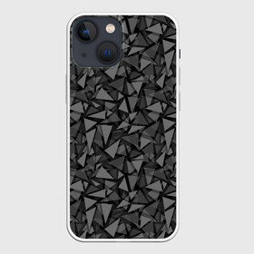 Чехол для iPhone 13 mini с принтом Геометрический серый узор в городе Новоалтайск,  |  | абстрактный | геометрический | мозаика | серый | современный | темный серый | черно белый