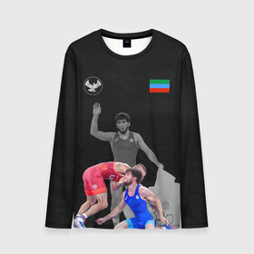 Мужской лонгслив 3D с принтом Dagestan wrestling (Uguev) в городе Новоалтайск, 100% полиэстер | длинные рукава, круглый вырез горловины, полуприлегающий силуэт | dagestan | freestyle | team | uguev | wrestling | борьба | вольная | дагестан | завур | заур | кавказ | олимпийский | республика | сборная | угуев | федерация | хасавюрт | чемпион