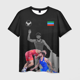 Мужская футболка 3D с принтом Dagestan wrestling (Uguev) в городе Новоалтайск, 100% полиэфир | прямой крой, круглый вырез горловины, длина до линии бедер | dagestan | freestyle | team | uguev | wrestling | борьба | вольная | дагестан | завур | заур | кавказ | олимпийский | республика | сборная | угуев | федерация | хасавюрт | чемпион