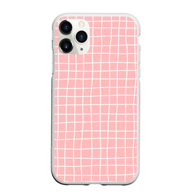 Чехол для iPhone 11 Pro матовый с принтом Клетка волнистая в городе Новоалтайск, Силикон |  | Тематика изображения на принте: cell | check | geometry | girl | plaid | school | геометрия | девочкам | детям | квадраты | клетка | клеточка | клетчатый | линии | пастельный | полосы | розовая клетка | розовый | текстура | узор в клетку | школа