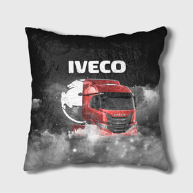 Подушка 3D с принтом Iveco truck в городе Новоалтайск, наволочка – 100% полиэстер, наполнитель – холлофайбер (легкий наполнитель, не вызывает аллергию). | состоит из подушки и наволочки. Наволочка на молнии, легко снимается для стирки | iveco | iveco truck | iveco грузовик | truck | trucks | грузовик | грузовики | дальнобои | дальнобой | дальнобойщик | ивеко | ивеко грузовик | фура | фуры