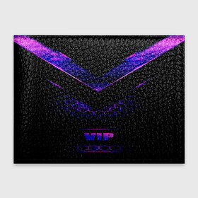 Обложка для студенческого билета ВИП ПЕРСОНА: в городе Новоалтайск, натуральная кожа | Размер: 11*8 см; Печать на всей внешней стороне | vip | линии | неон | пафос | персона | соты | шестиграники