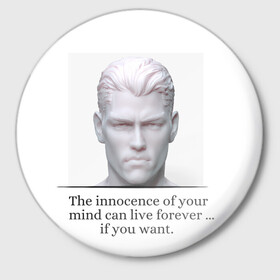 Значок с принтом The Bodyguard в городе Новоалтайск,  металл | круглая форма, металлическая застежка в виде булавки | ai | average man | face | philosophy | psychology | sculpture | thoughts | vampire | world of the wild west | вампир | ии | лицо | мир дикого запада | мысли | парень | психология | скульптура | философия