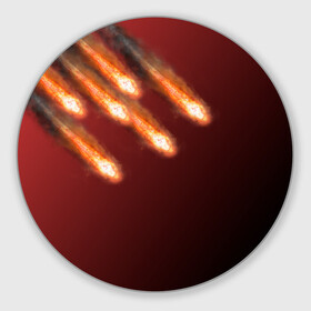 Коврик для мышки круглый с принтом Падение комет в городе Новоалтайск, резина и полиэстер | круглая форма, изображение наносится на всю лицевую часть | asteroid | comet | астероид | комета