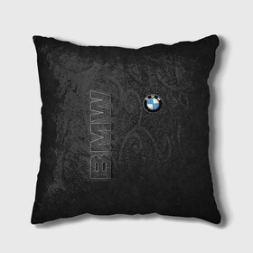 Подушка 3D с принтом BMW LOGO AND INSCRIPTION в городе Новоалтайск, наволочка – 100% полиэстер, наполнитель – холлофайбер (легкий наполнитель, не вызывает аллергию). | состоит из подушки и наволочки. Наволочка на молнии, легко снимается для стирки | bmw | авто | автомобиль | бмв | логотип | марка | машина | надпись | текстура