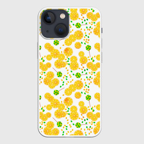 Чехол для iPhone 13 mini с принтом Лимонная карамель в городе Новоалтайск,  |  | Тематика изображения на принте: детский | карамель | конфеты | лимон | лимонный узор | малышам | сладости | чупа чупс