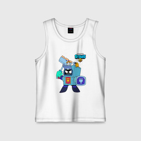 Детская майка хлопок с принтом Ash Brawl Stars Эш в городе Новоалтайск,  |  | ash | brawl | brawl stars | brawlstars | brawl_stars | аш | бравл | бравлстарс | эш