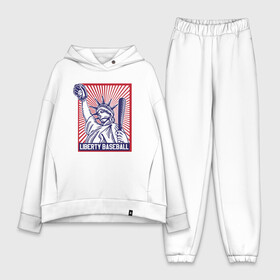 Женский костюм хлопок Oversize с принтом Бейсбол Liberty city в городе Новоалтайск,  |  | baseball | liberty | usa | бейсбол | либерти | либерти ситти