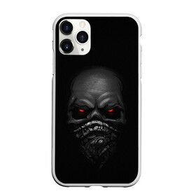 Чехол для iPhone 11 Pro Max матовый с принтом ВЗГЛЯД ИЗ ТЕМНОТЫ, в городе Новоалтайск, Силикон |  | балаклава | взгляд | глаза | зомби | маска | мертвец | минимализм | темнота | череп