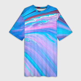 Платье-футболка 3D с принтом Абстрактный прилив в городе Новоалтайск,  |  | абстрация | арт | вода | живопись | искусство
