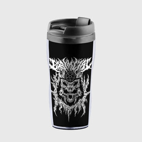 Термокружка-непроливайка с принтом Baby Metal Wolf в городе Новоалтайск, внутренняя часть — пищевой пластик, наружная часть — прозрачный пластик, между ними — полиграфическая вставка с рисунком | объем — 350 мл, герметичная крышка | alternative | baby metal | babymetal | metall | music | rock | альтернатива | каваий метал | металл | моа кикути | музыка | рок | судзука накамото | юи мидзуно